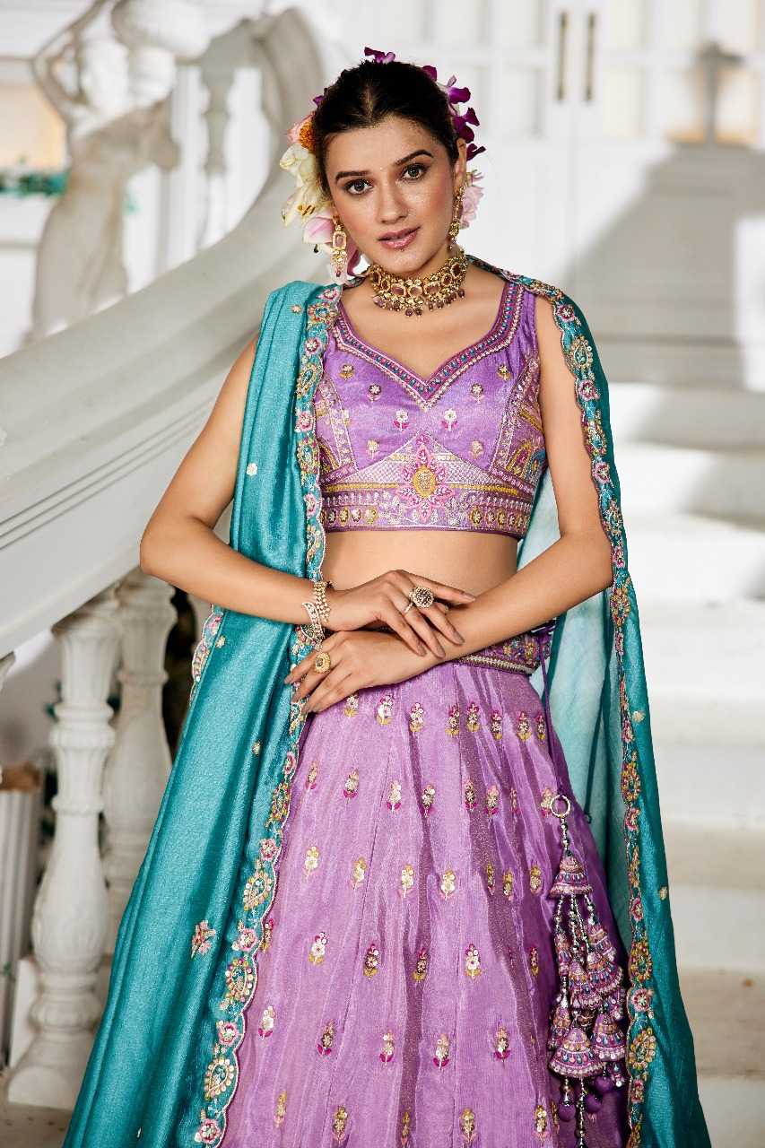 Ynf Tissue RIN197 3026 Lehengas Wholesale Designer Lehenga Bridal Lehenga Embroidered Lehenga Manufacturer