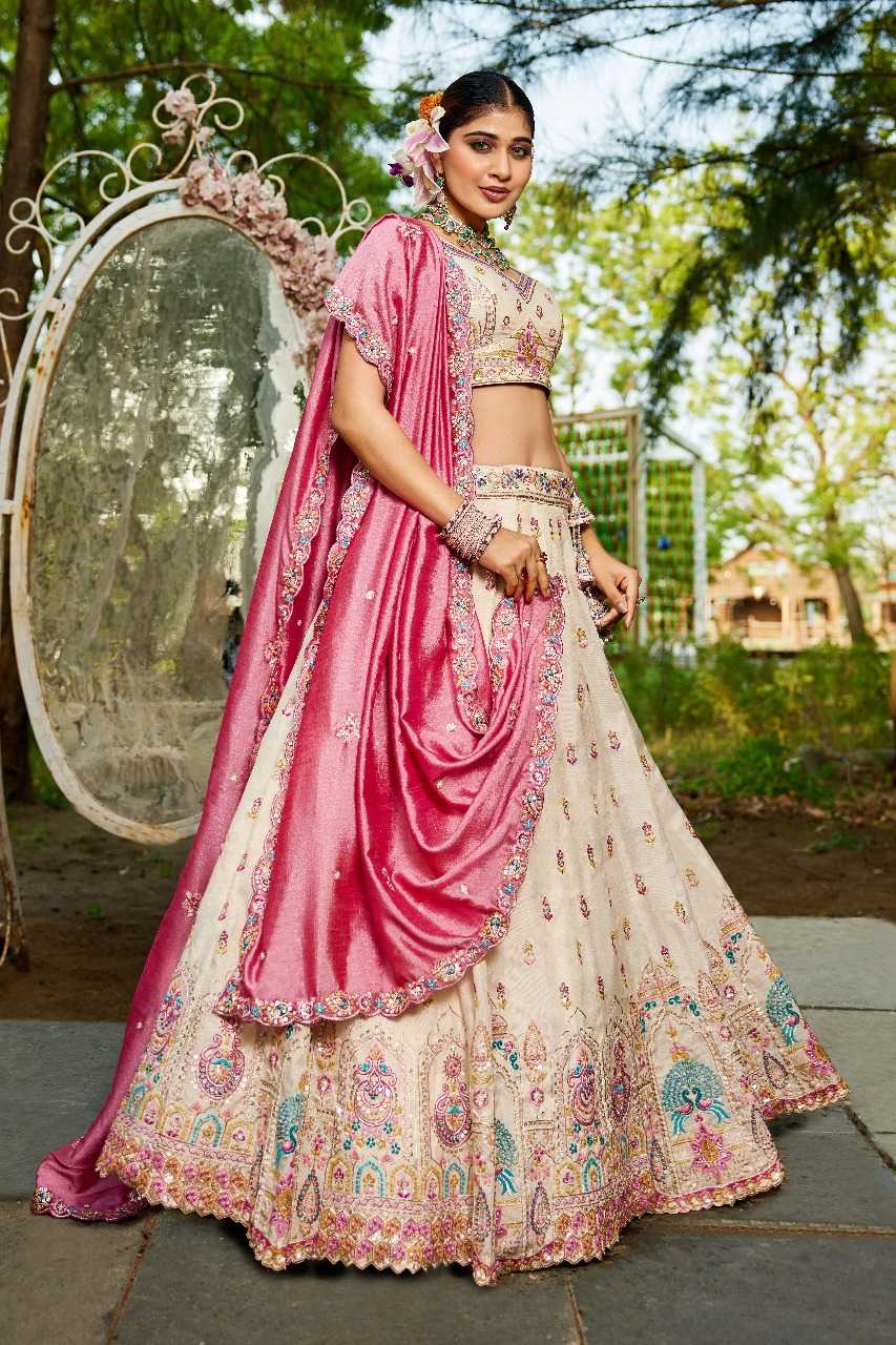 Ynf Tissue RIN197 3026 Lehengas Wholesale Designer Lehenga Bridal Lehenga Embroidered Lehenga Manufacturer