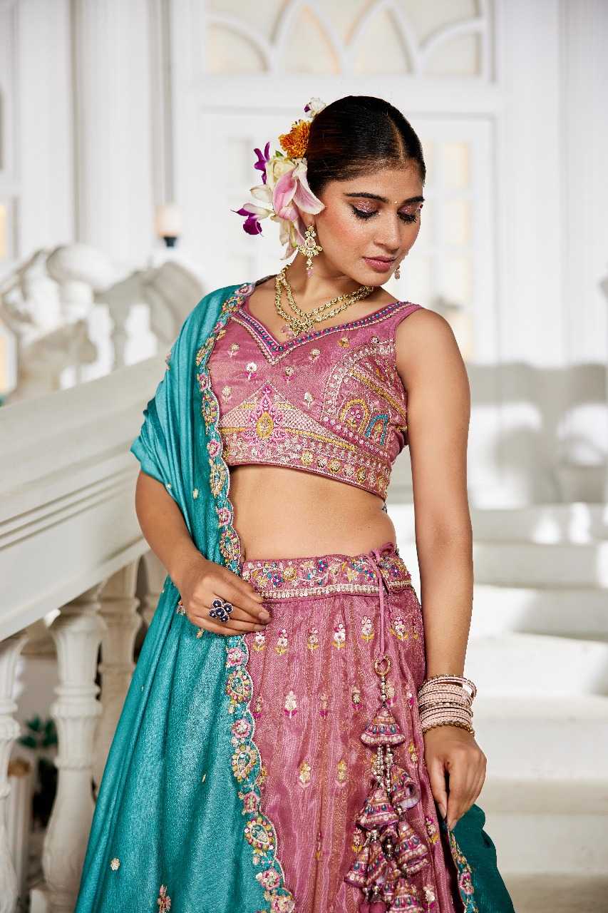 Ynf Tissue RIN197 3026 Lehengas Wholesale Designer Lehenga Bridal Lehenga Embroidered Lehenga Manufacturer