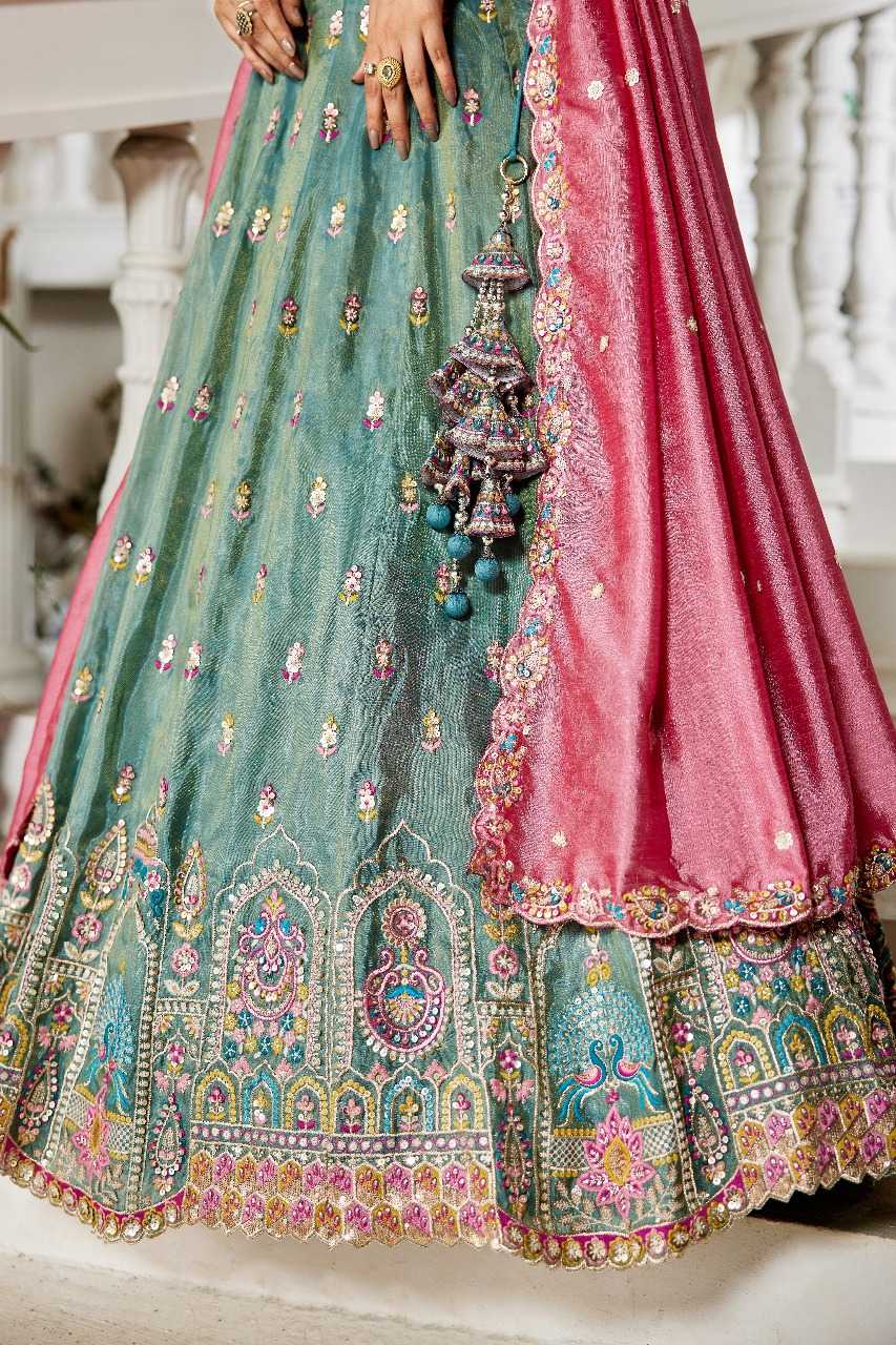 Ynf Tissue RIN197 3026 Lehengas Wholesale Designer Lehenga Bridal Lehenga Embroidered Lehenga Manufacturer