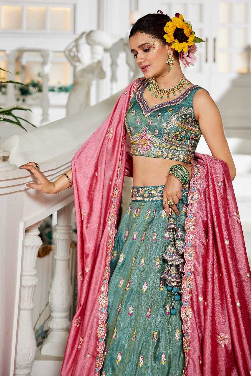 Ynf Tissue RIN197 3026 Lehengas Wholesale Designer Lehenga Bridal Lehenga Embroidered Lehenga Manufacturer