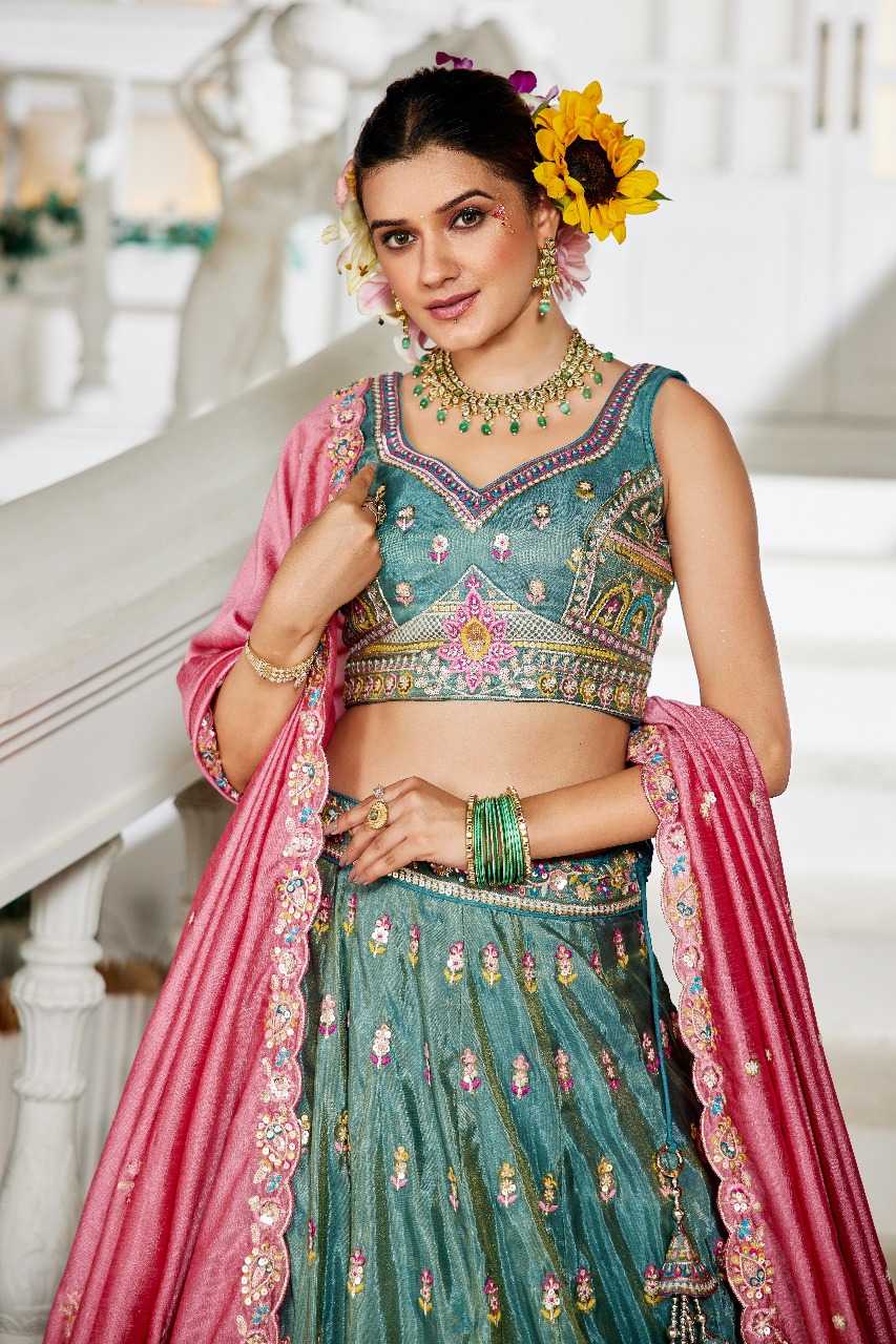 Ynf Tissue RIN197 3026 Lehengas Wholesale Designer Lehenga Bridal Lehenga Embroidered Lehenga Manufacturer