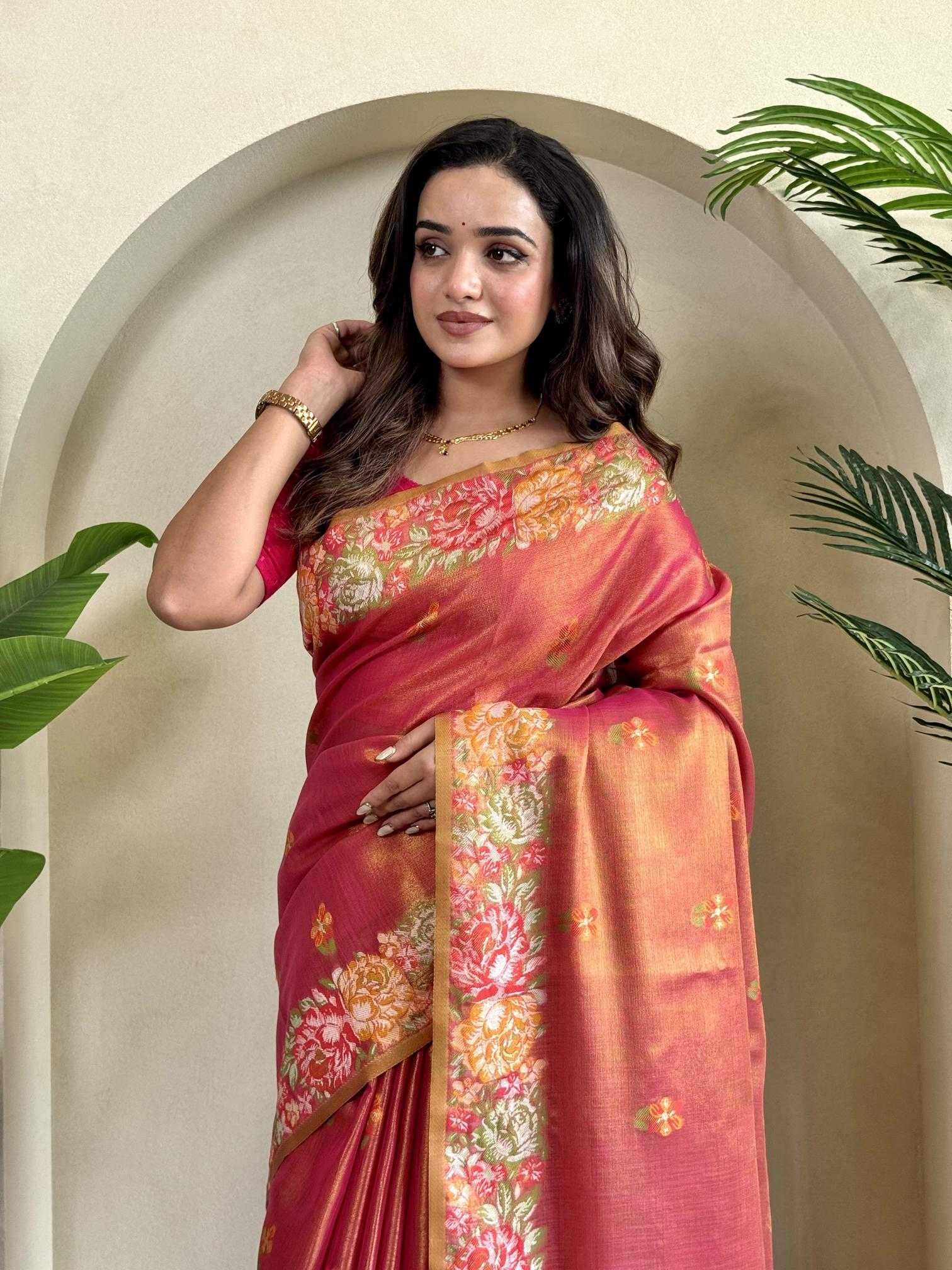 Ynf Tissue Silk KESH249 BHAKTI Silk Sarees Wholesale Designer Silk Sarees Zari Border Silk Sarees Silk Sarees For Weddings Manufacturer
