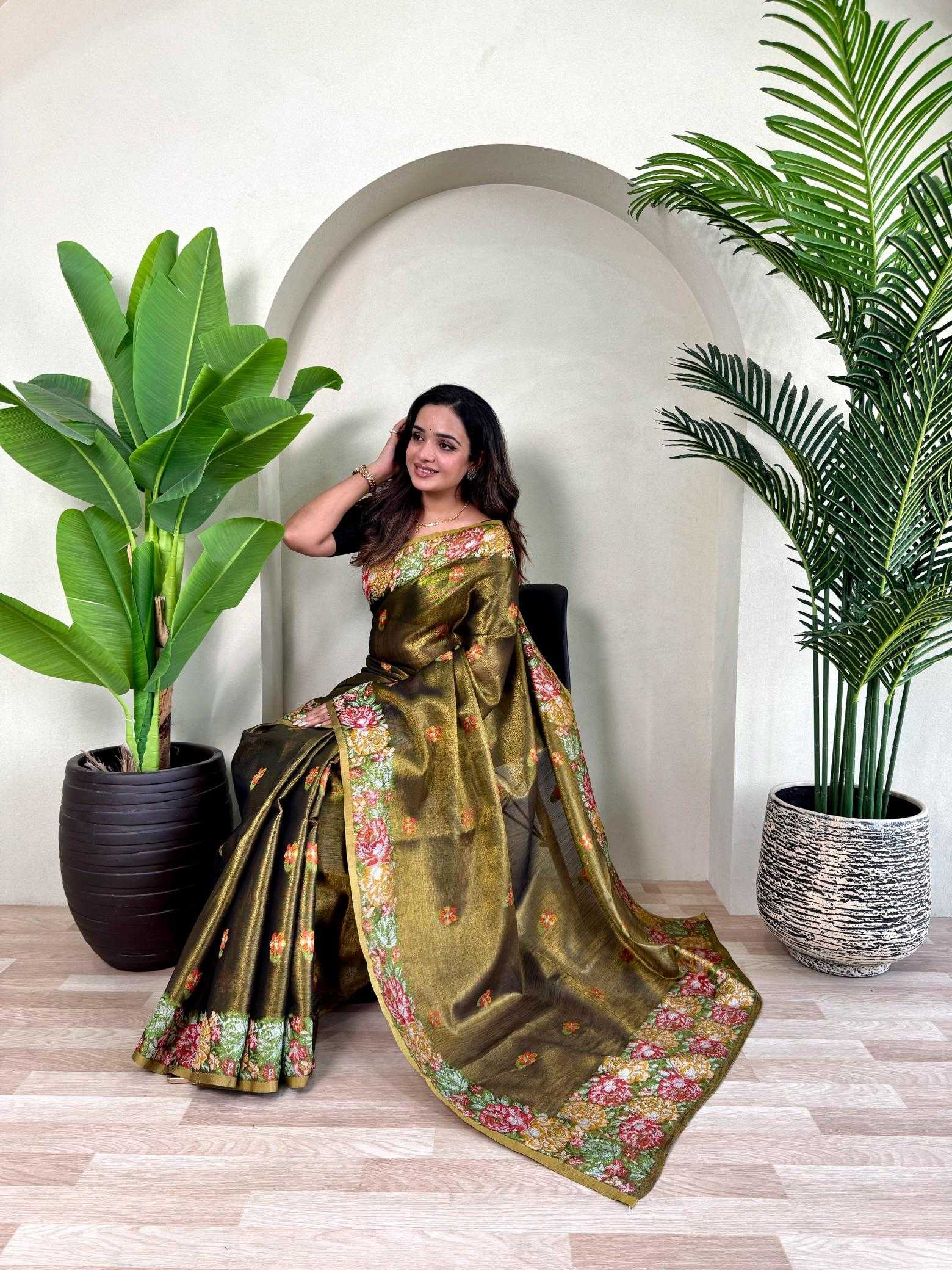 Ynf Tissue Silk KESH249 BHAKTI Silk Sarees Wholesale Designer Silk Sarees Zari Border Silk Sarees Silk Sarees For Weddings Manufacturer