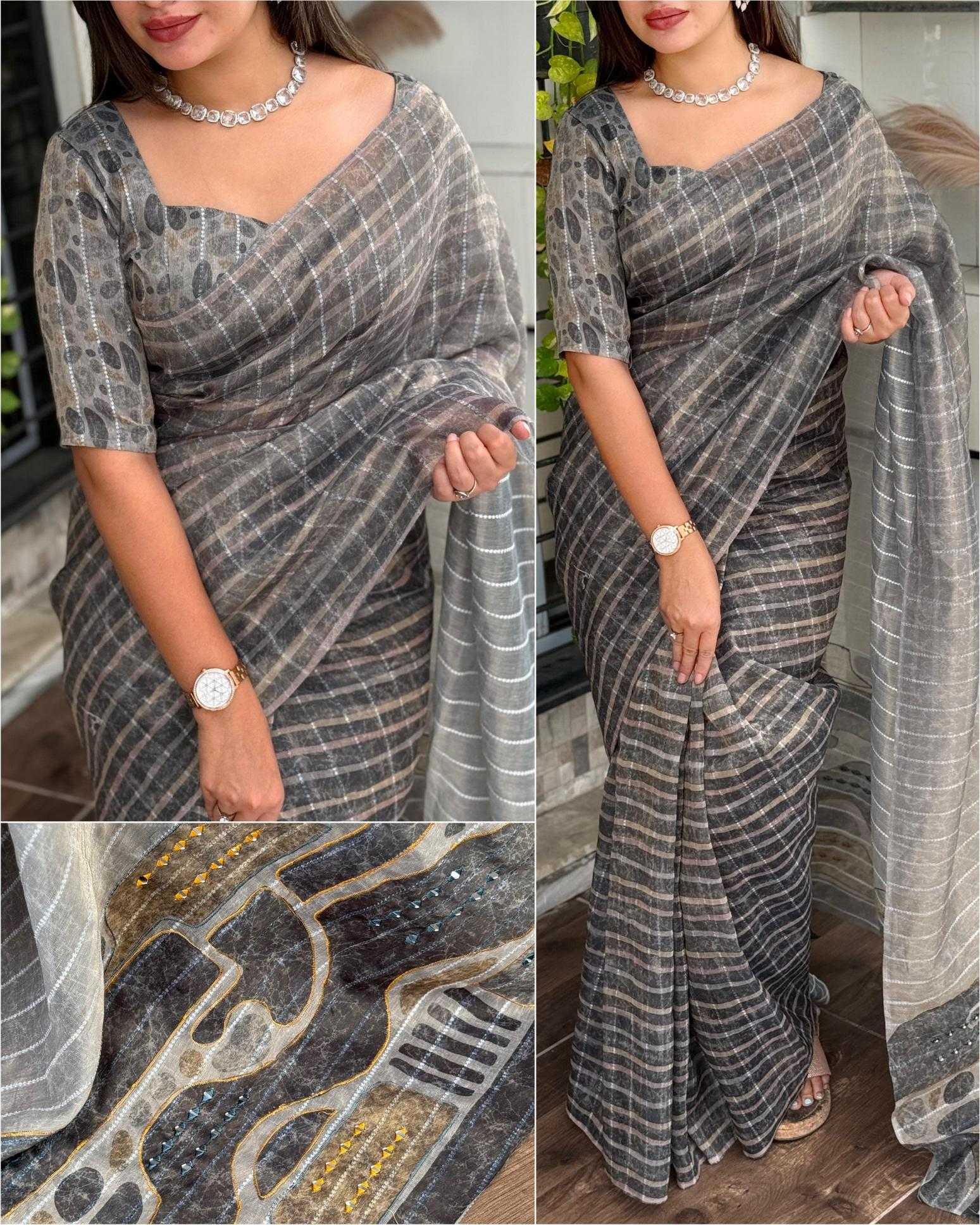 Ynf Tissue Silk KESH500 Aarohi Silk Sarees Wholesale Printed Silk Saree Designer Silk Sarees Silk Sarees For Weddings Manufacturer