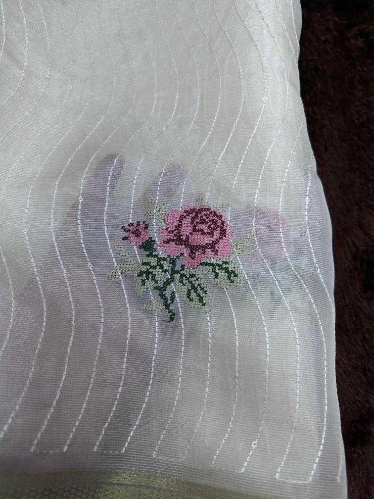 Ynf Tissue Silk KESH500 Rosy Silk Sarees Festive Collections Wholesale Silk Sarees For Weddings White Silk Sarees Onam Collections Manufacturer