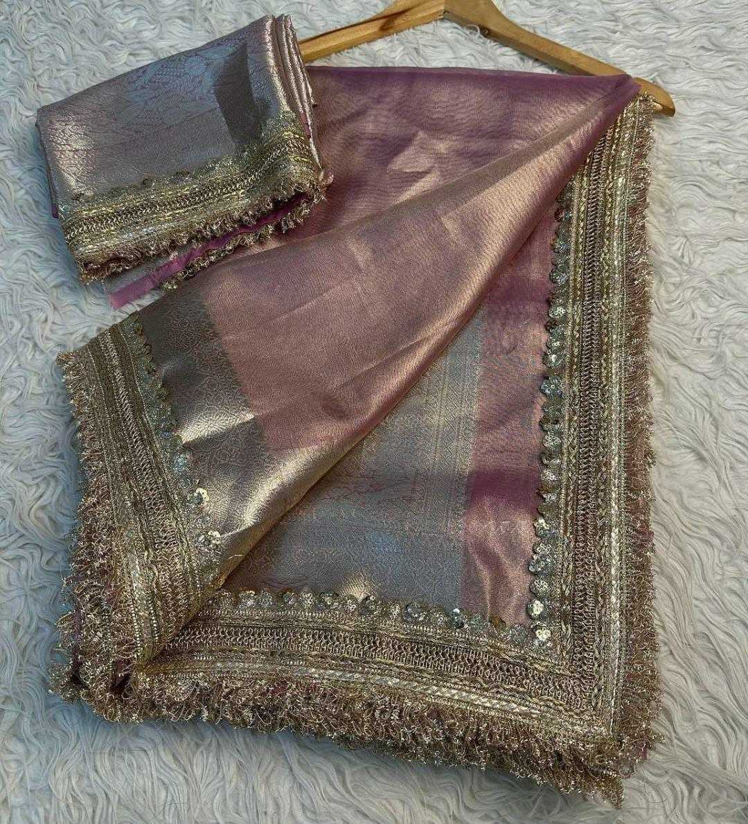 Ynf Tissue Silk KESH525 MAHARANI TISSUE LACE PURPLE Silk Sarees Wholesale Banarasi Silk Sarees Manufacturer