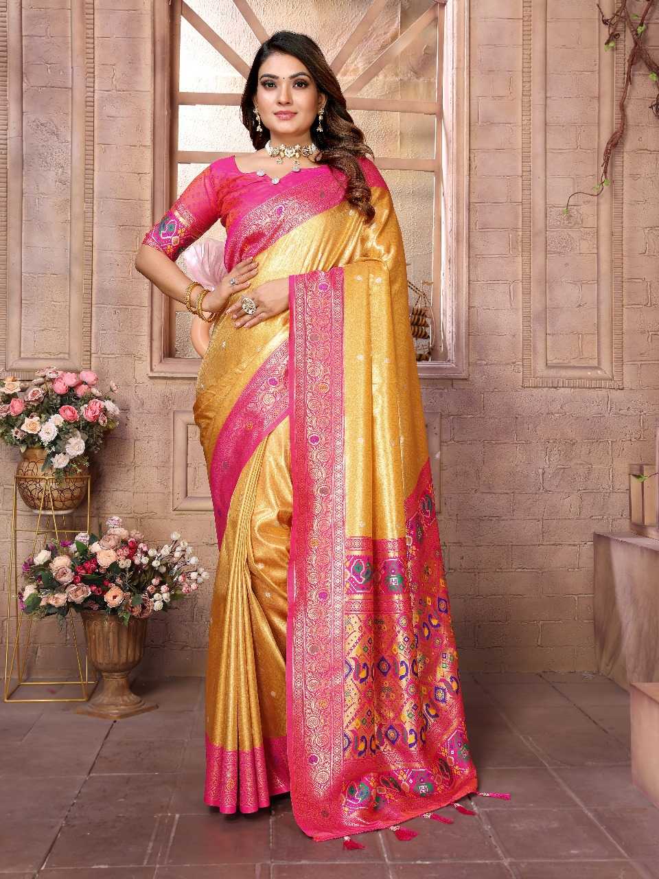 Ynf Tissue Silk RIN144 Vimla Silk Sarees Wholesale Banarasi Silk Sarees Paithani Sarees Designer Silk Sarees Manufacturer