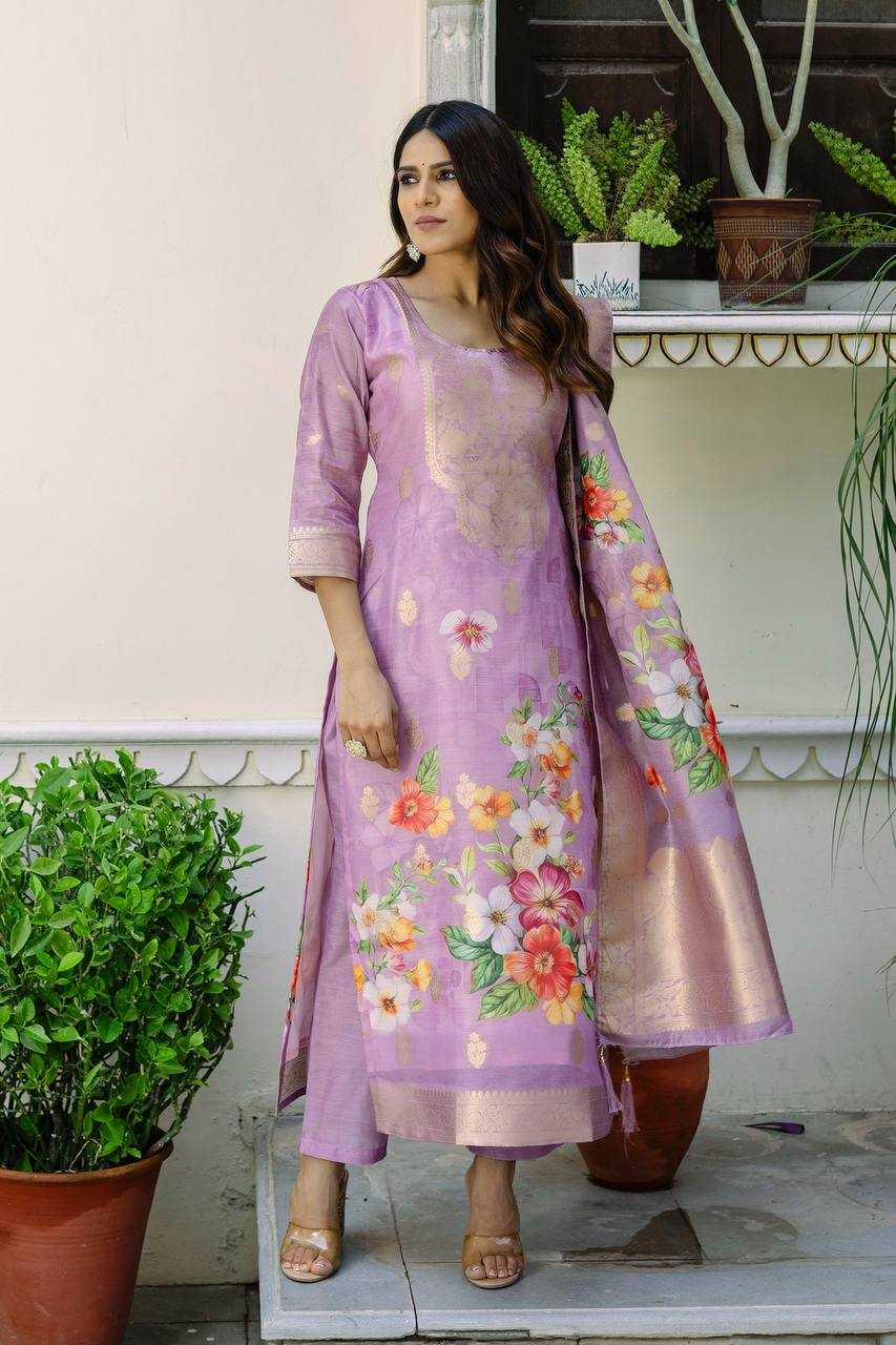 Ynf Tissue Silk RIN189 1195 Kurti Wholesale Party Wear Kurtis Printed Kurtis Kurti Bottom With Dupatta Manufacturer