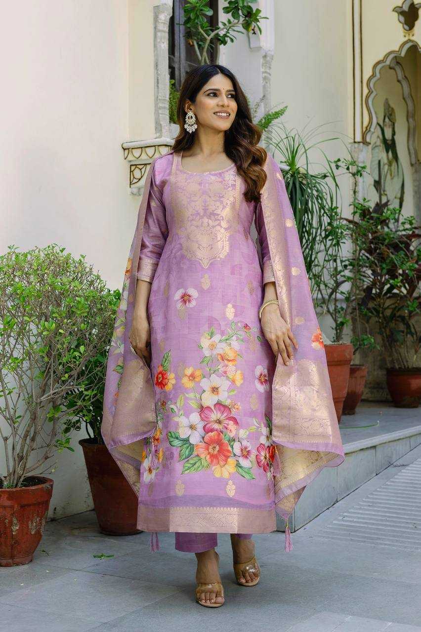 Ynf Tissue Silk RIN189 1195 Kurti Wholesale Party Wear Kurtis Printed Kurtis Kurti Bottom With Dupatta Manufacturer