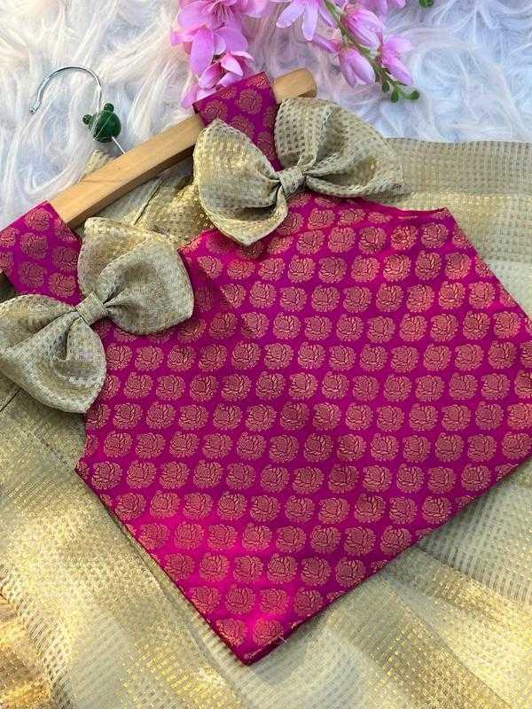 Ynf Tissue Silk RIN222 Refer Kids Wear Wholesale Kids Lehenga Kids Lehenga Choli Baby Girl Lehenga Manufacturer