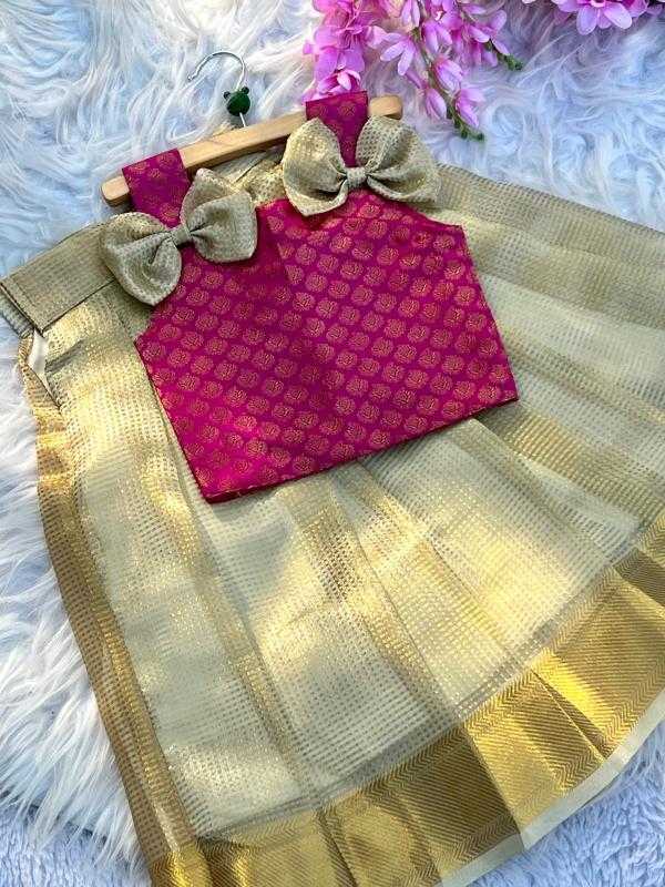 Ynf Tissue Silk RIN222 Refer Kids Wear Wholesale Kids Lehenga Kids Lehenga Choli Baby Girl Lehenga Manufacturer