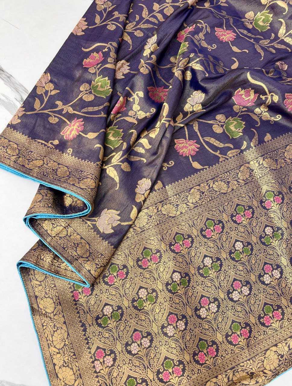 Ynf Tissue Silk RIN225 924 Sarees Wedding Collections Festive Collections Wholesale Tissue Silk Saree Festive Sarees Sarees With Blouse Manufacturer