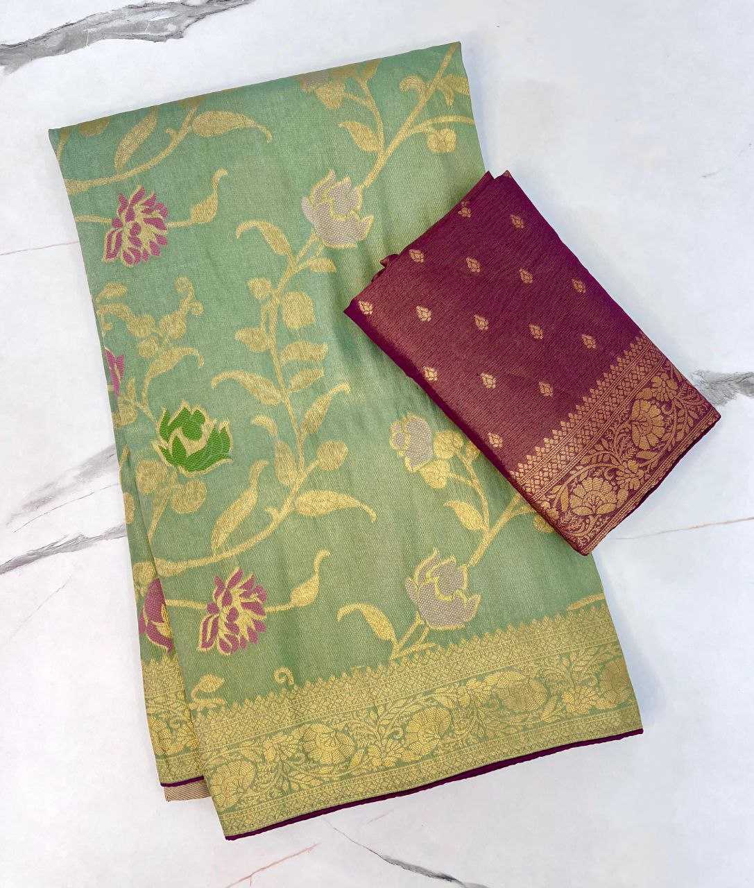 Ynf Tissue Silk RIN225 924 Sarees Wedding Collections Festive Collections Wholesale Tissue Silk Saree Festive Sarees Sarees With Blouse Manufacturer