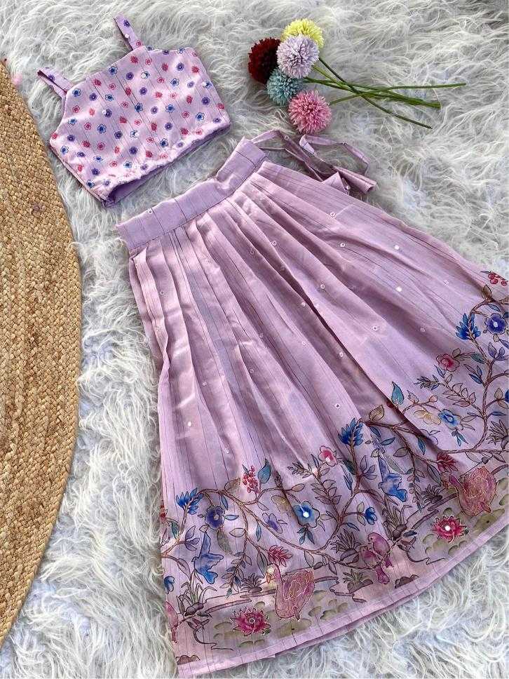 Ynf Tussar Silk KESH249 KLY120525 Kids Wear Wholesale Kids Lehenga Kids Lehenga Choli Baby Girl Lehenga Manufacturer