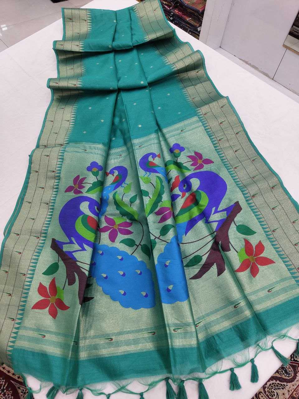 Ynf Tussar Silk KESH505 Antarang Paithani Sarees Wholesale Designer Sarees Party Wear Sarees Traditional Sarees Manufacturer