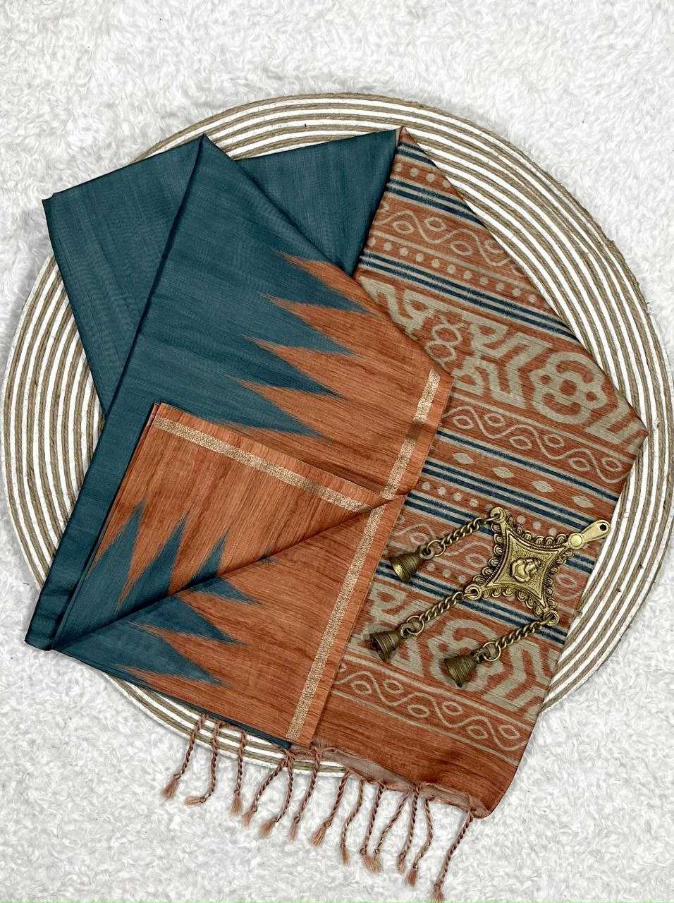 Ynf Tussar Silk KESH505 monika temple Sarees Wholesale Designer Sarees Party Wear Sarees Fancy Sarees Manufacturer