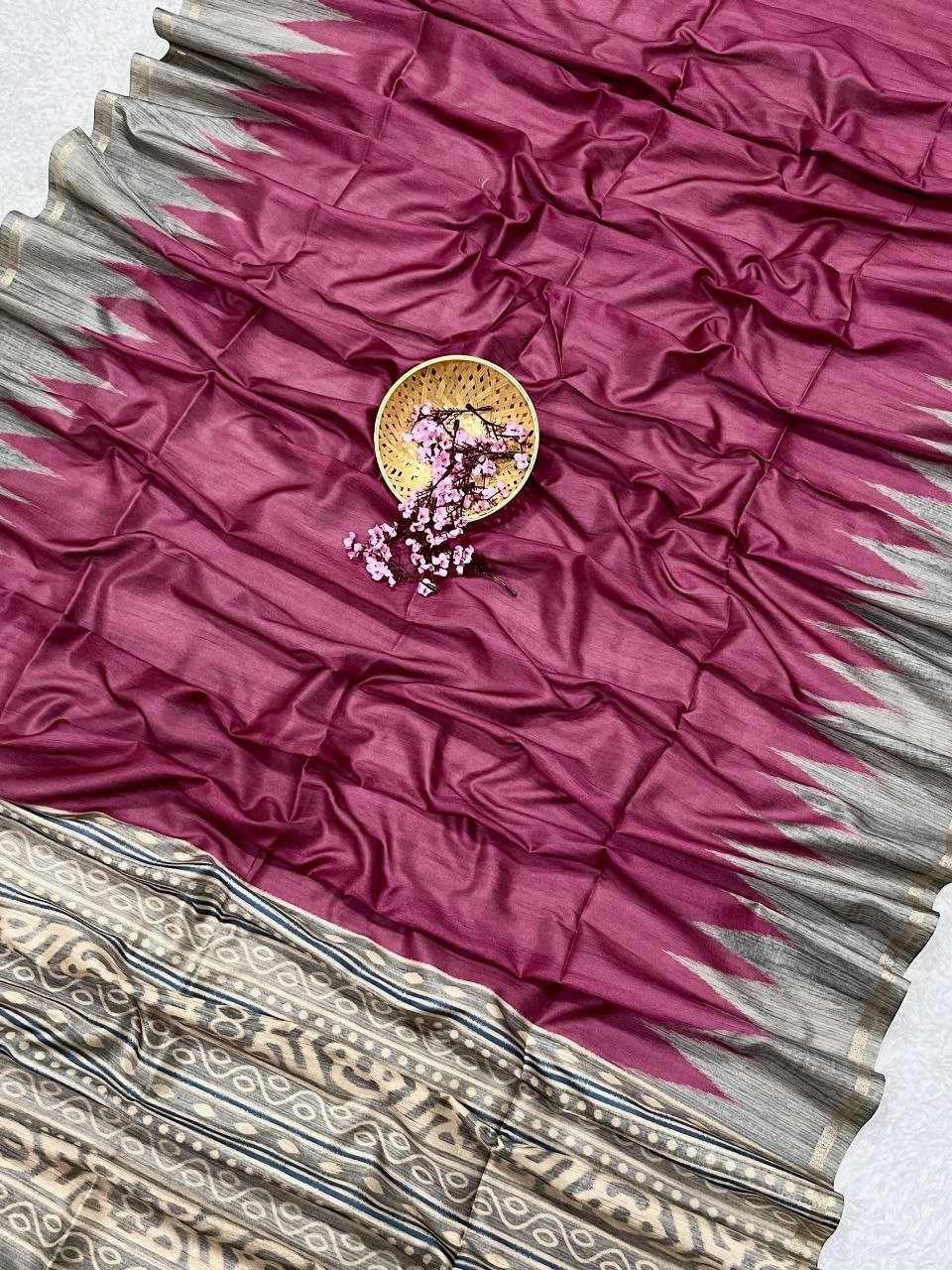Ynf Tussar Silk KESH505 monika temple Sarees Wholesale Designer Sarees Party Wear Sarees Fancy Sarees Manufacturer