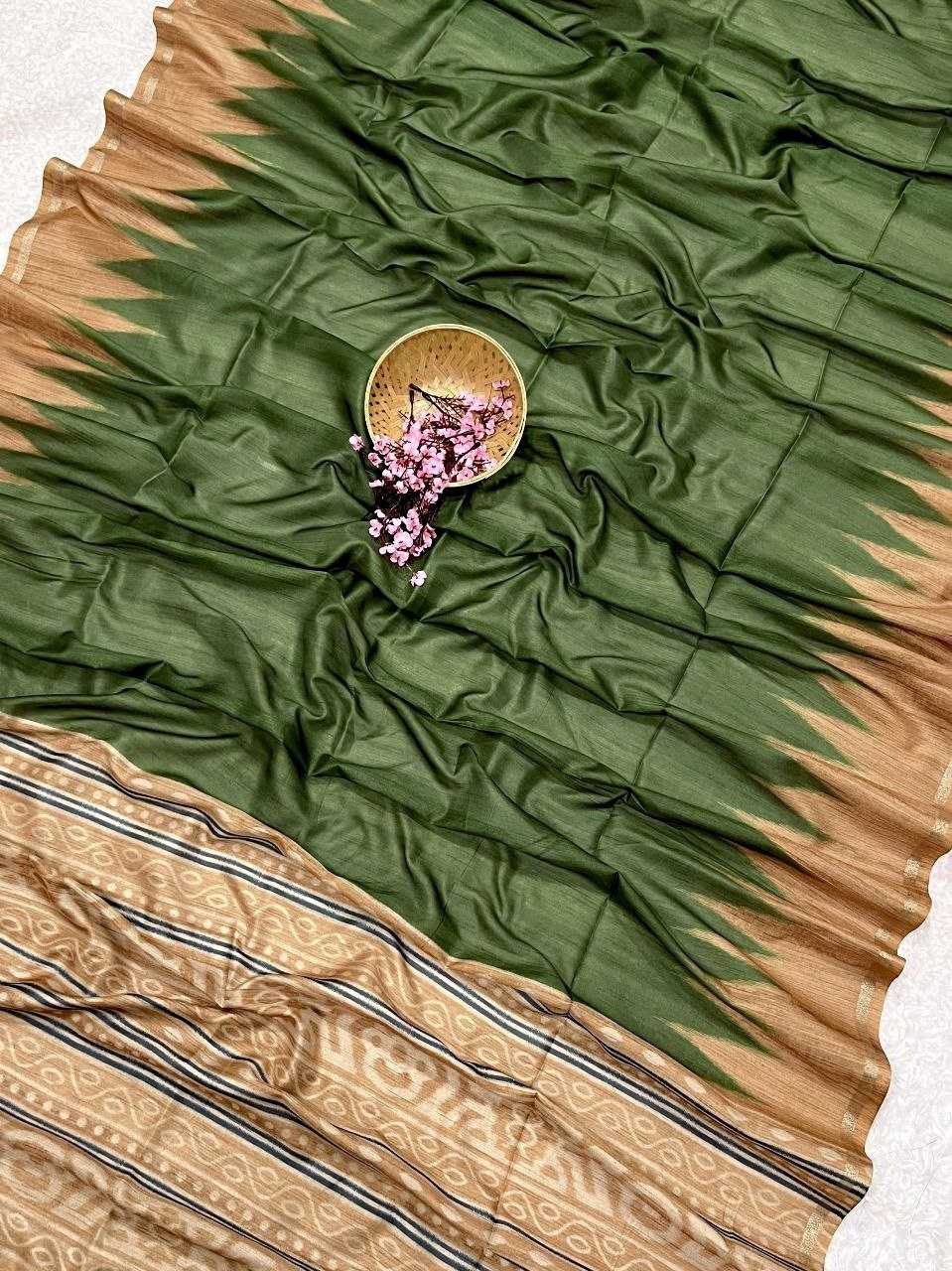 Ynf Tussar Silk KESH505 monika temple Sarees Wholesale Designer Sarees Party Wear Sarees Fancy Sarees Manufacturer
