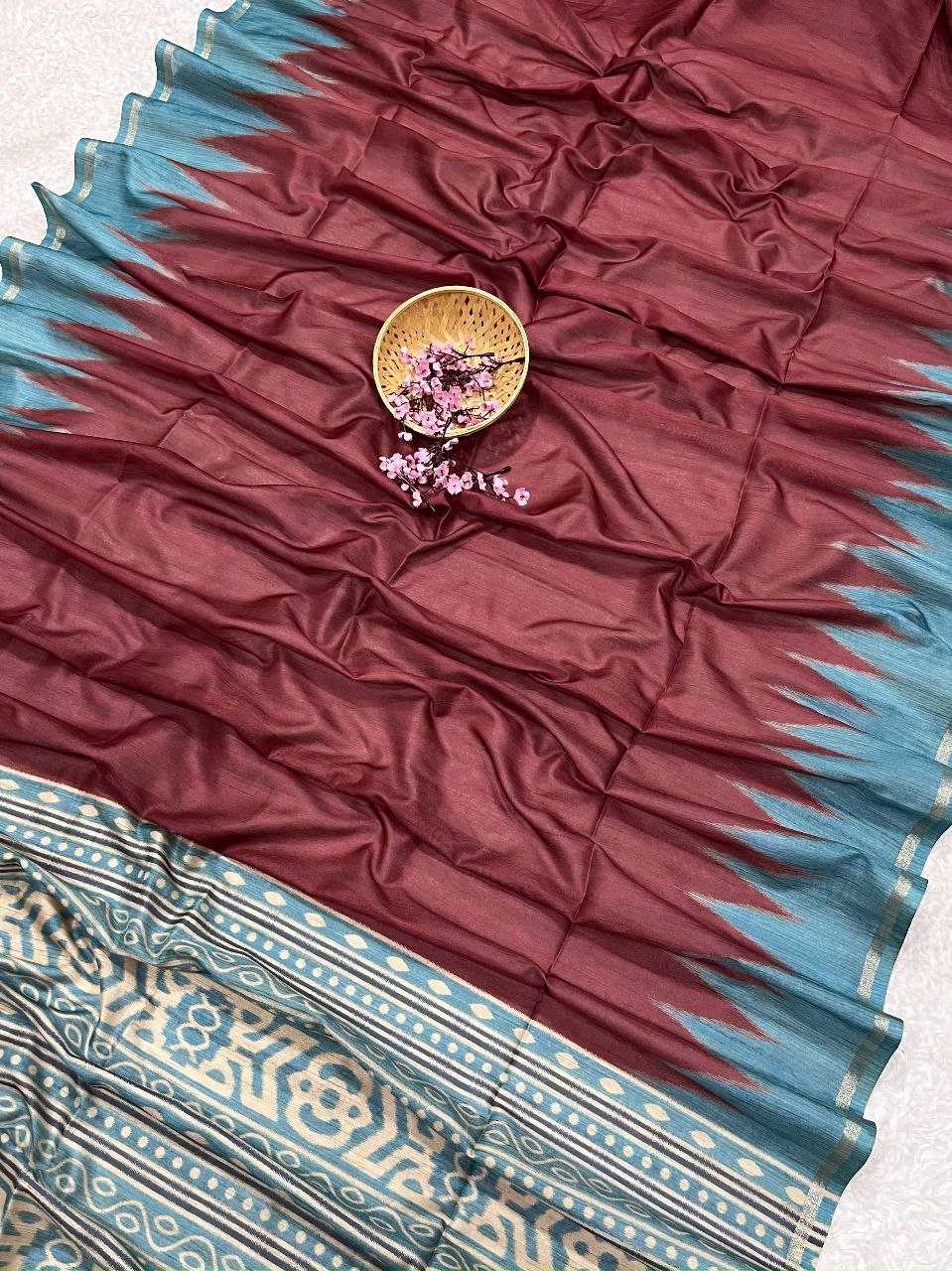 Ynf Tussar Silk KESH505 monika temple Sarees Wholesale Designer Sarees Party Wear Sarees Fancy Sarees Manufacturer
