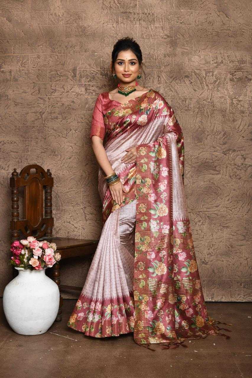 Ynf Tussar Silk KESH505 SONAL FLOWER Silk Sarees Wholesale Tussar Silk Sarees Manufacturer