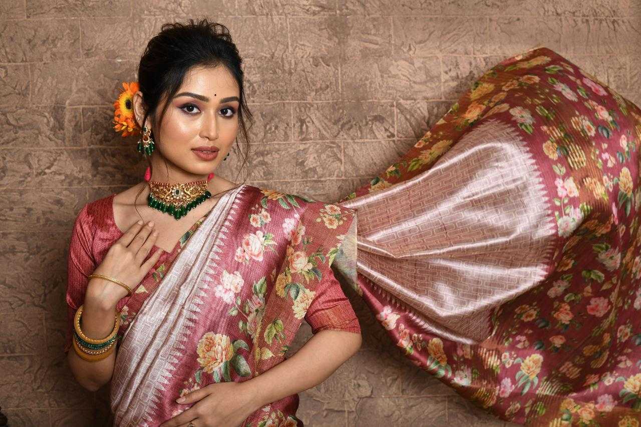Ynf Tussar Silk KESH505 SONAL FLOWER Silk Sarees Wholesale Tussar Silk Sarees Manufacturer