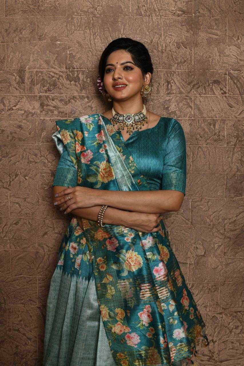 Ynf Tussar Silk KESH505 SONAL FLOWER Silk Sarees Wholesale Tussar Silk Sarees Manufacturer