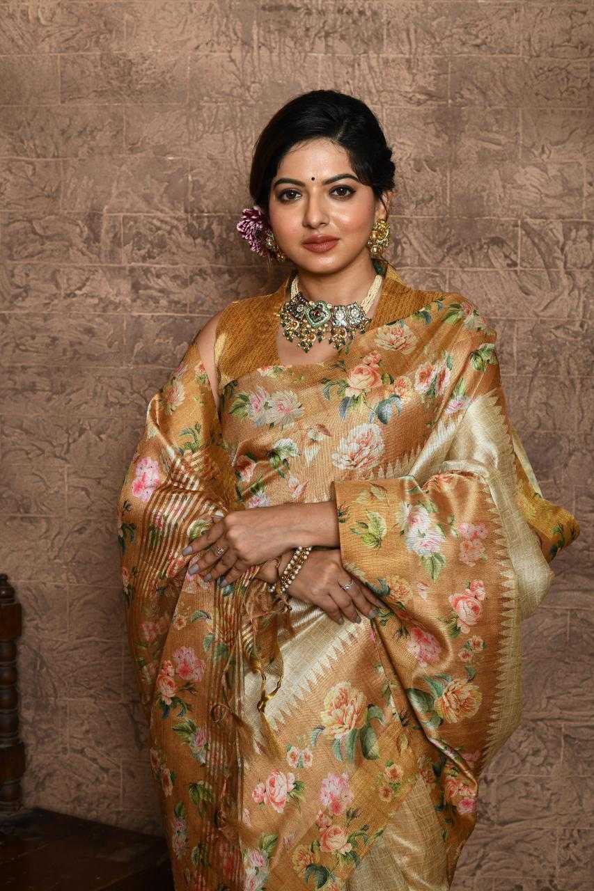 Ynf Tussar Silk KESH505 SONAL FLOWER Silk Sarees Wholesale Tussar Silk Sarees Manufacturer