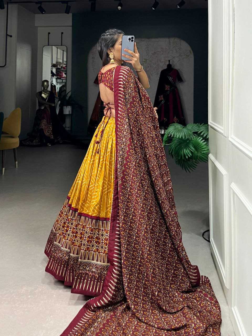 Ynf Tussar Silk KESH511 AJARAK 2 Festive Collections Wholesale Navratri Chaniya Choli Manufacturer