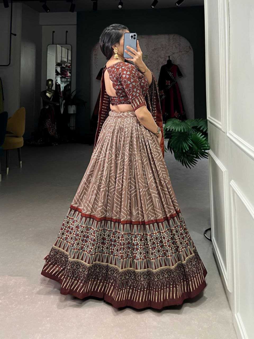 Ynf Tussar Silk KESH511 AJARAK 2 Festive Collections Wholesale Navratri Chaniya Choli Manufacturer