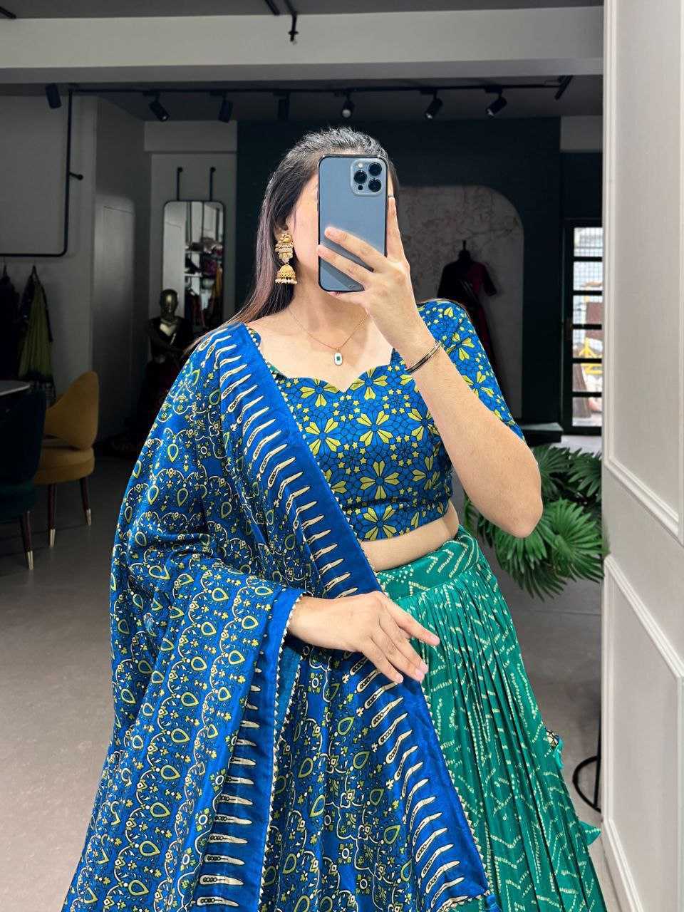 Ynf Tussar Silk KESH511 AJARAK2 Lehengas Wholesale Embroidered Lehenga Lehenga With Dupatta Lehenga With Blouse Manufacturer