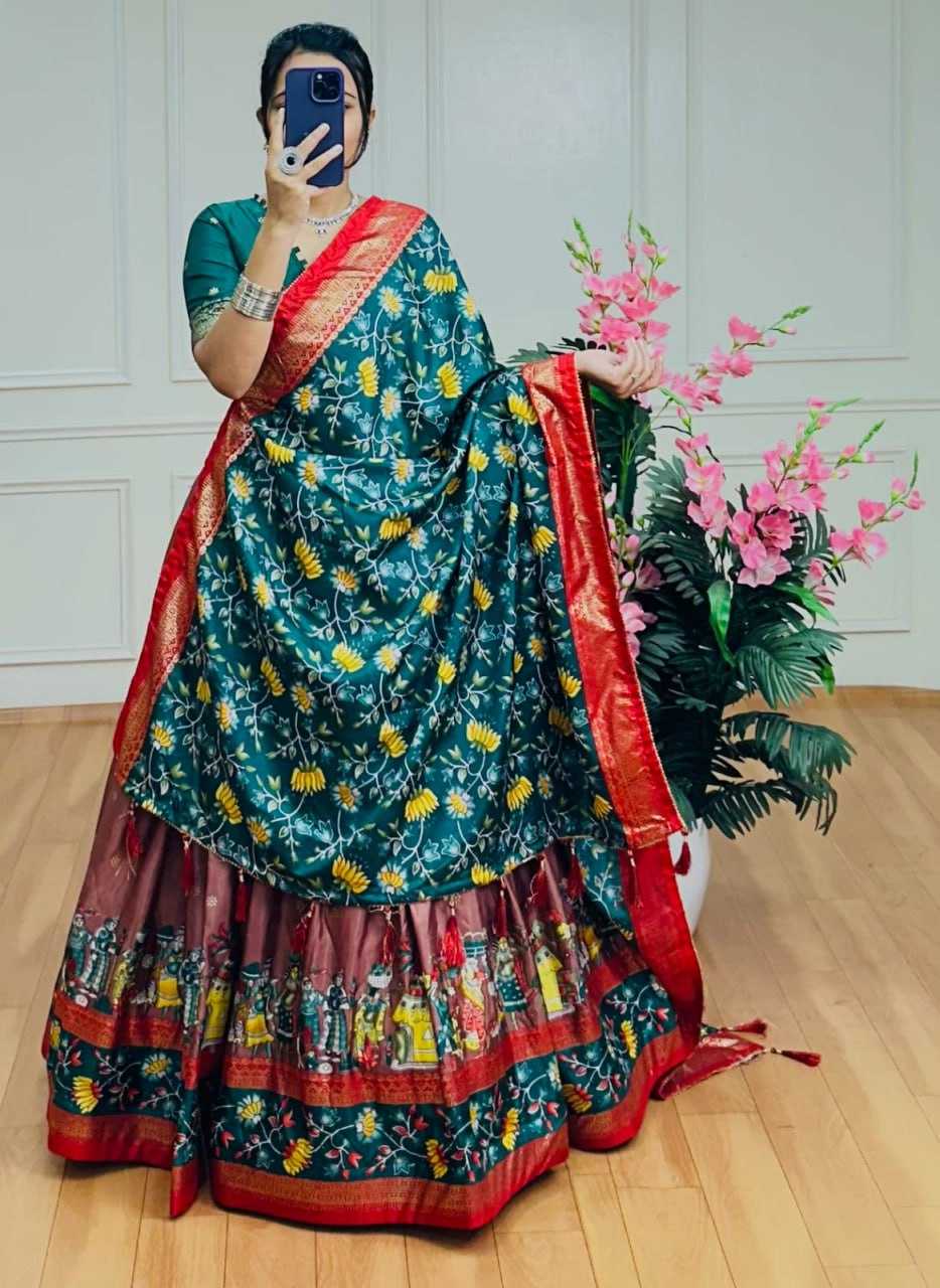 Ynf Tussar Silk KESH511 BARATI Lehengas Wholesale Traditional Lehenga Silk Lehenga Printed Lehenga Manufacturer