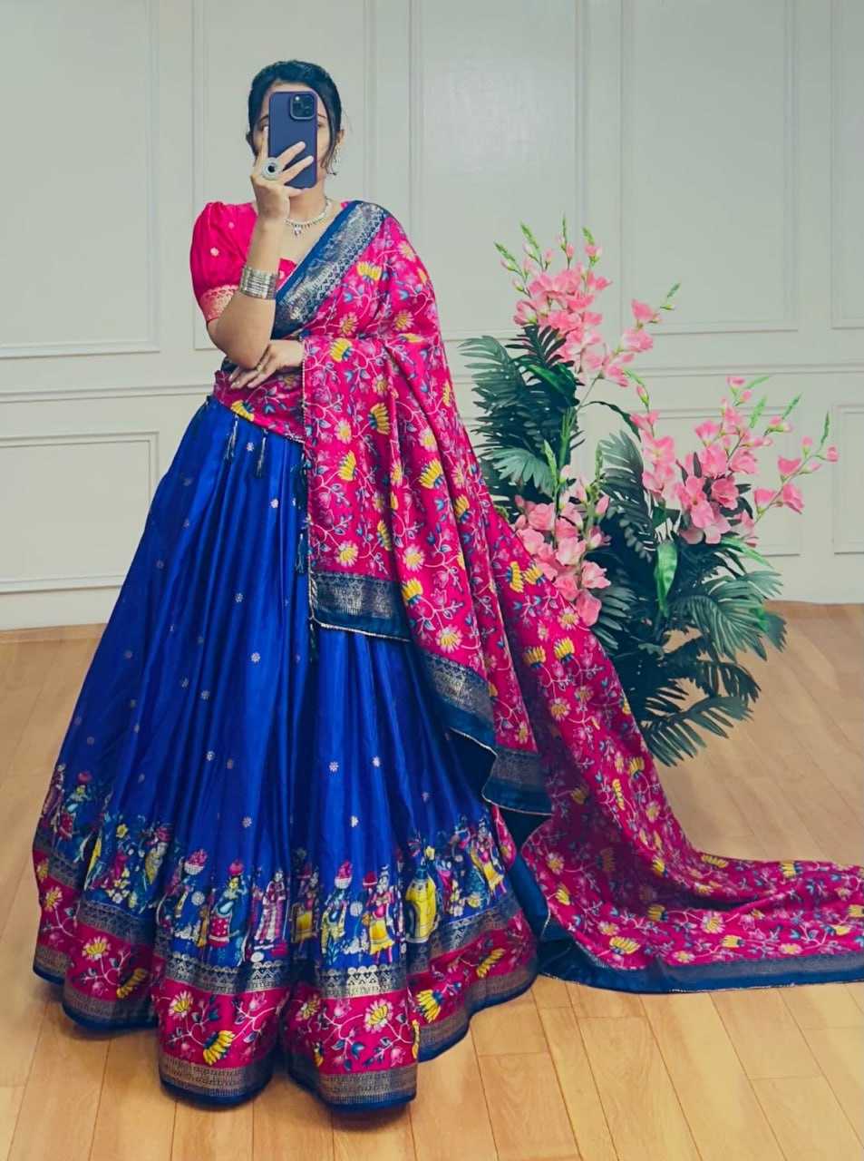 Ynf Tussar Silk KESH511 BARATI Lehengas Wholesale Traditional Lehenga Silk Lehenga Printed Lehenga Manufacturer