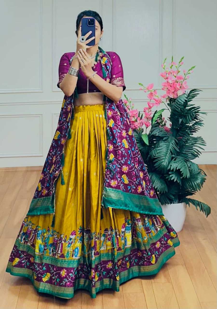 Ynf Tussar Silk KESH511 BARATI Lehengas Wholesale Traditional Lehenga Silk Lehenga Printed Lehenga Manufacturer