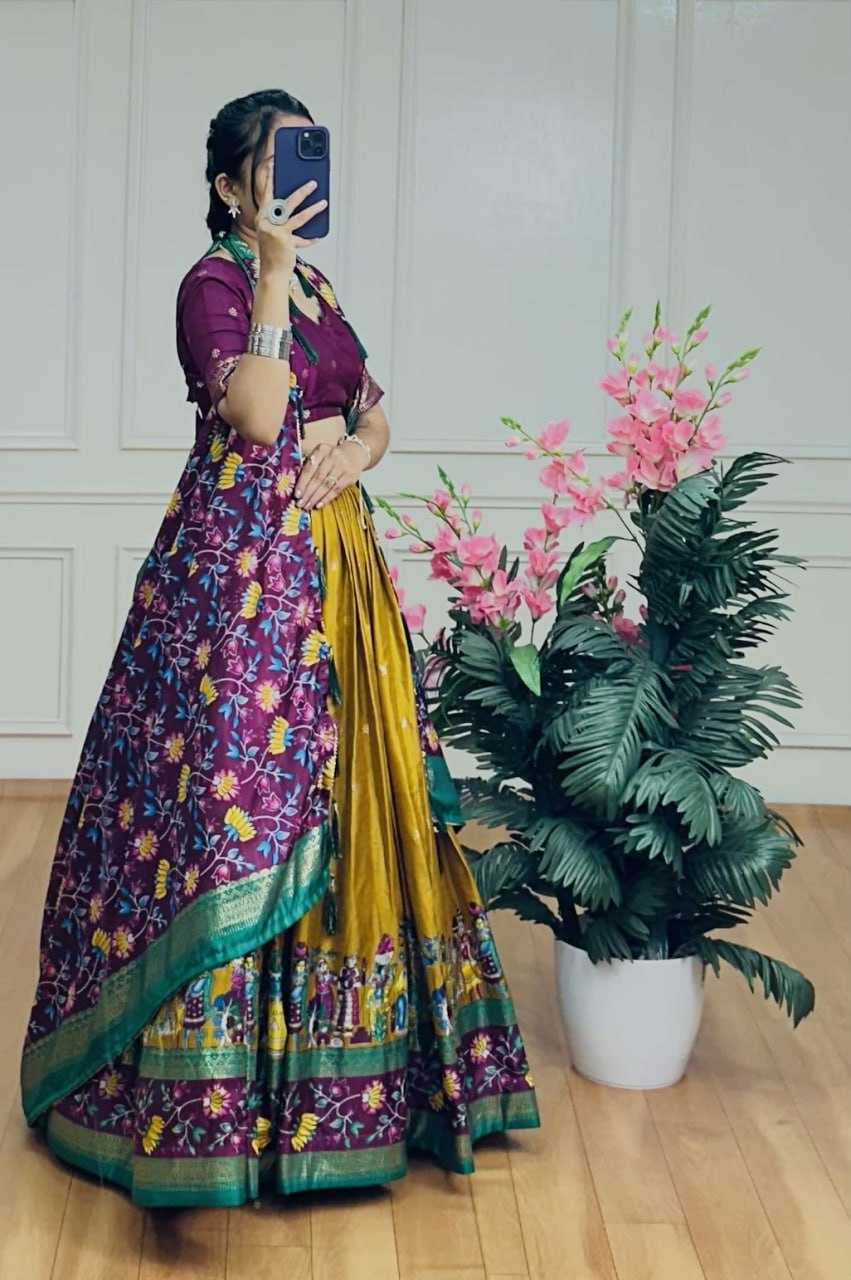 Ynf Tussar Silk KESH511 BARATI Lehengas Wholesale Traditional Lehenga Silk Lehenga Printed Lehenga Manufacturer