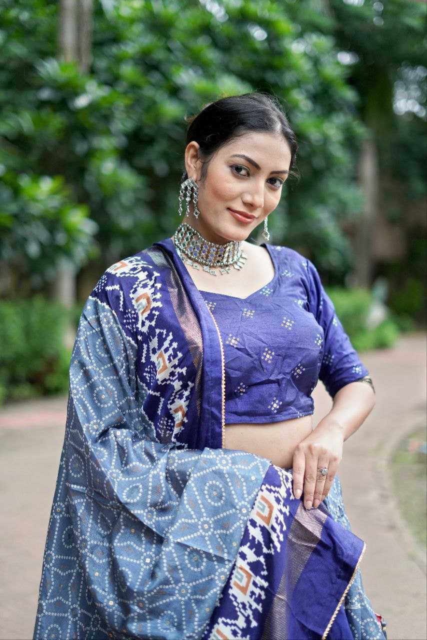 Ynf Tussar Silk KESH511 Ekta bandhni Lehengas Wholesale Traditional Lehenga Silk Lehenga Printed Lehenga Manufacturer