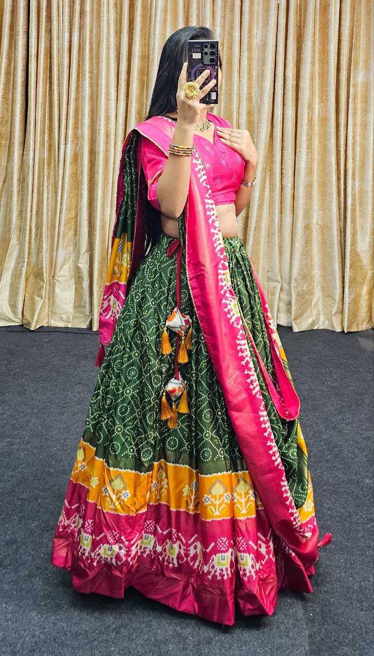 Ynf Tussar Silk KESH511 Ekta bandhni Lehengas Wholesale Traditional Lehenga Silk Lehenga Printed Lehenga Manufacturer