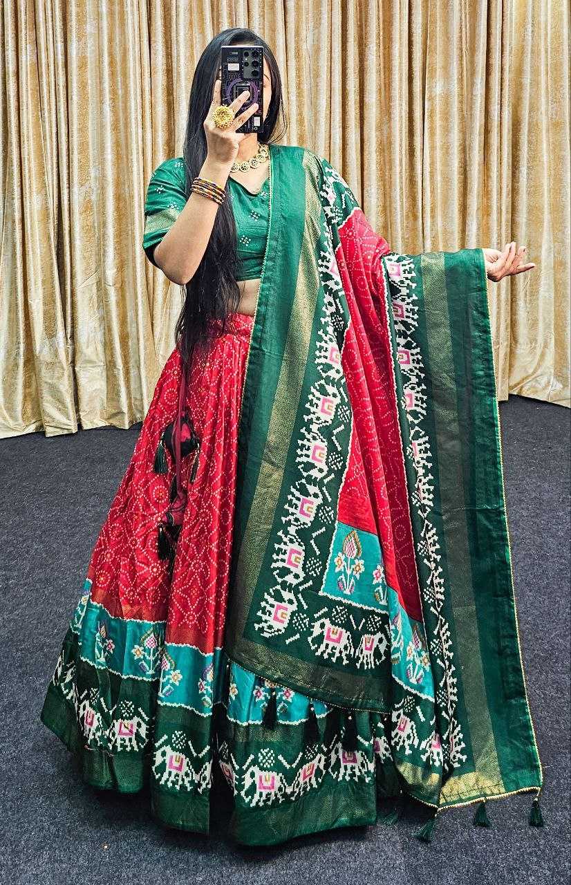 Ynf Tussar Silk KESH511 Ekta bandhni Lehengas Wholesale Traditional Lehenga Silk Lehenga Printed Lehenga Manufacturer