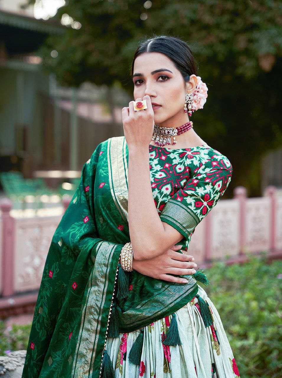 Ynf Tussar Silk KESH511 GULAB Lehengas Wholesale Traditional Lehenga Silk Lehenga Printed Lehenga Manufacturer