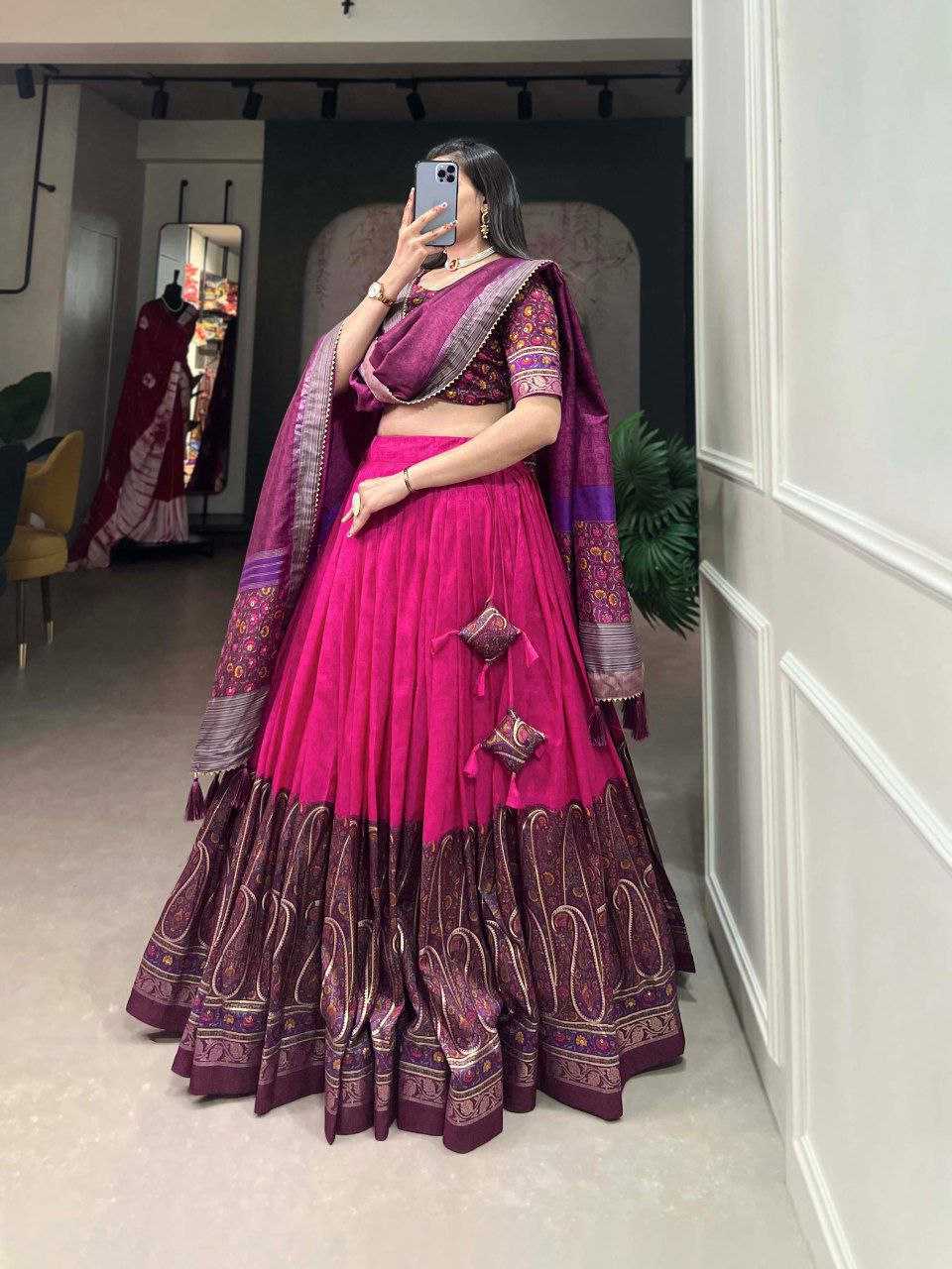 Ynf Tussar Silk KESH511 MENGO Festive Collections Wholesale Navratri Chaniya Choli Manufacturer