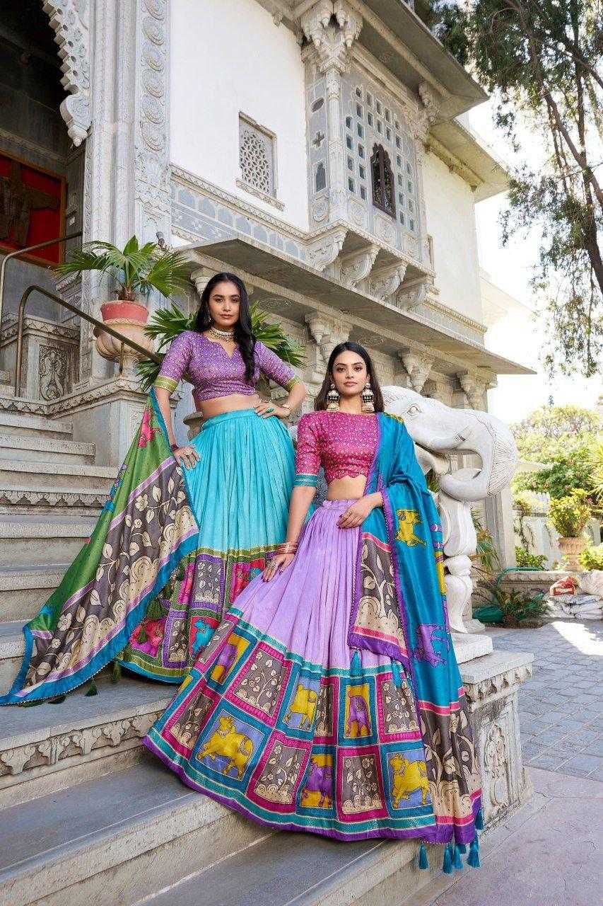 Ynf Tussar Silk KESH511 square box Lehengas Wholesale Designer Lehenga Traditional Lehenga Printed Lehenga Manufacturer