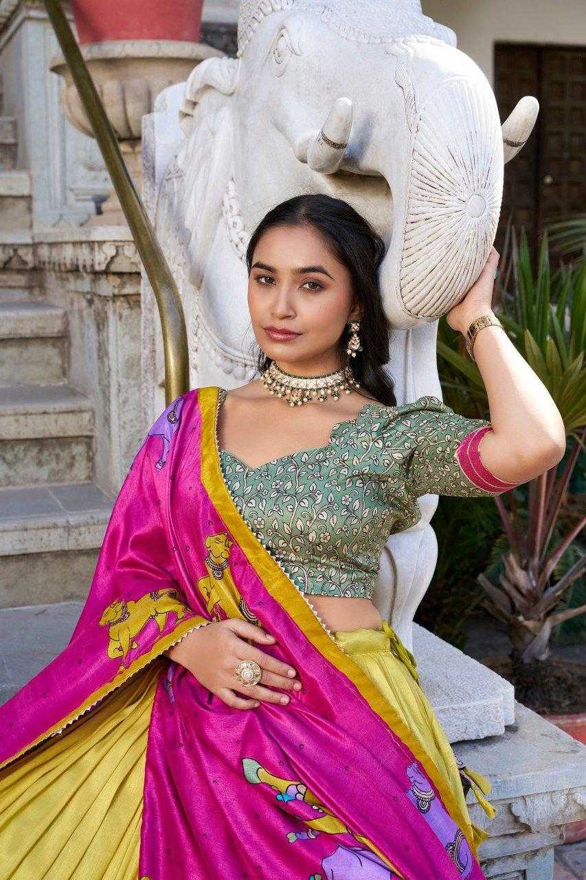 Ynf Tussar Silk KESH511 square box Lehengas Wholesale Designer Lehenga Traditional Lehenga Printed Lehenga Manufacturer