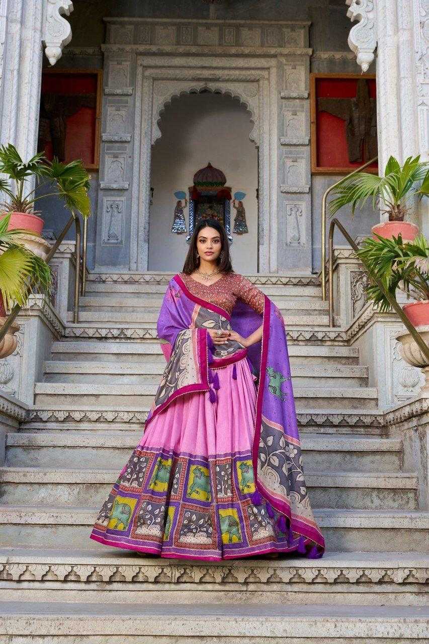 Ynf Tussar Silk KESH511 square box Lehengas Wholesale Designer Lehenga Traditional Lehenga Printed Lehenga Manufacturer