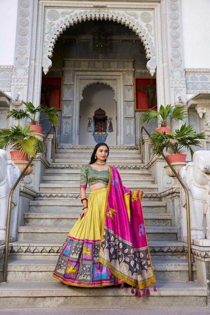 Ynf Tussar Silk KESH511 square box Lehengas Wholesale Designer Lehenga Traditional Lehenga Printed Lehenga Manufacturer