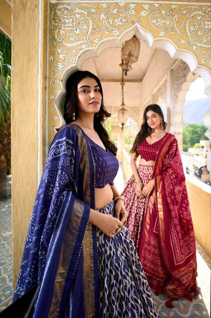 Ynf Tussar Silk KESH511 WHITE PATOLA Lehengas Wholesale Designer Lehenga Traditional Lehenga Printed Lehenga Manufacturer