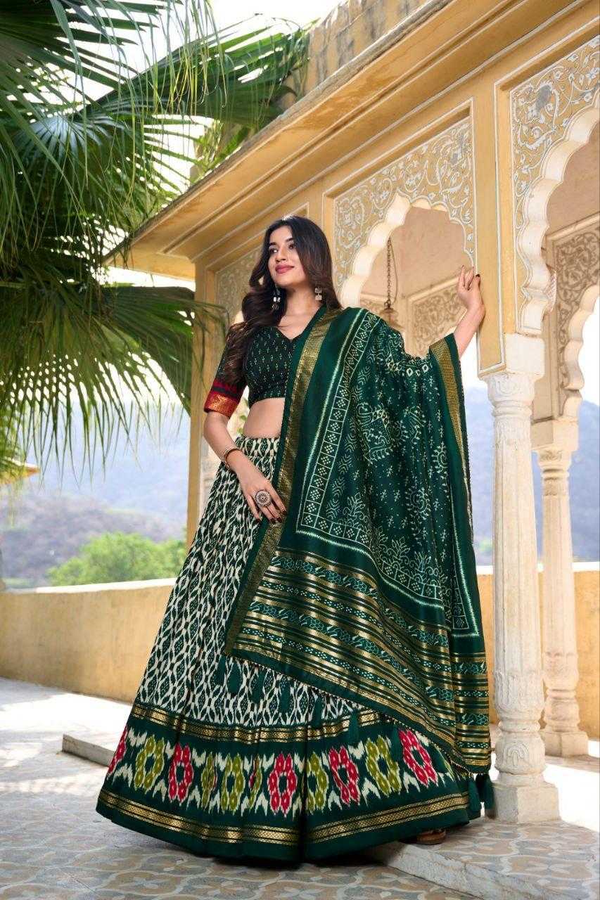 Ynf Tussar Silk KESH511 WHITE PATOLA Lehengas Wholesale Designer Lehenga Traditional Lehenga Printed Lehenga Manufacturer