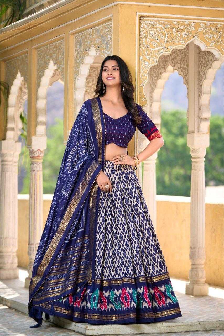 Ynf Tussar Silk KESH511 WHITE PATOLA Lehengas Wholesale Designer Lehenga Traditional Lehenga Printed Lehenga Manufacturer