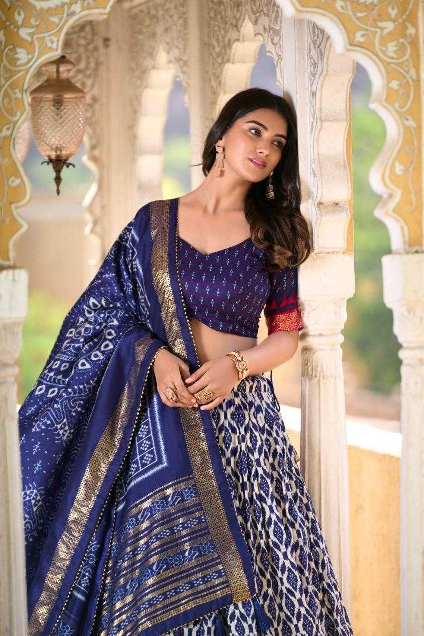 Ynf Tussar Silk KESH511 WHITE PATOLA Lehengas Wholesale Designer Lehenga Traditional Lehenga Printed Lehenga Manufacturer