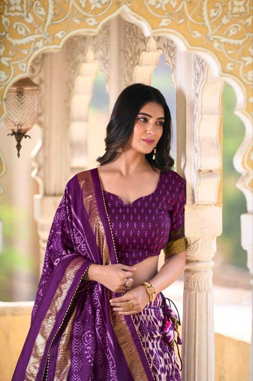 Ynf Tussar Silk KESH511 WHITE PATOLA Lehengas Wholesale Designer Lehenga Traditional Lehenga Printed Lehenga Manufacturer