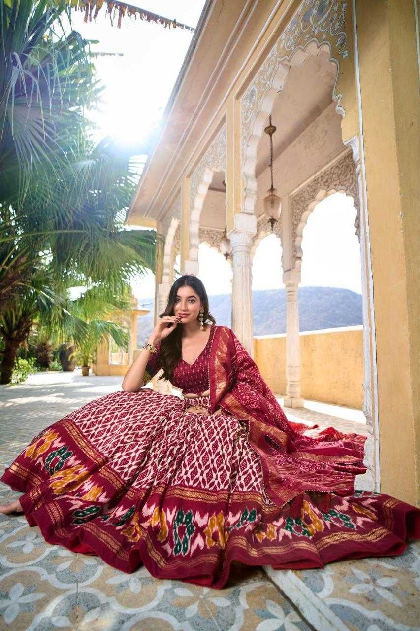 Ynf Tussar Silk KESH511 WHITE PATOLA Lehengas Wholesale Designer Lehenga Traditional Lehenga Printed Lehenga Manufacturer
